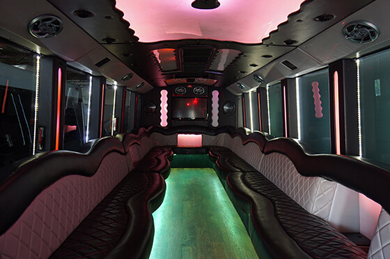 luxury party bus interior