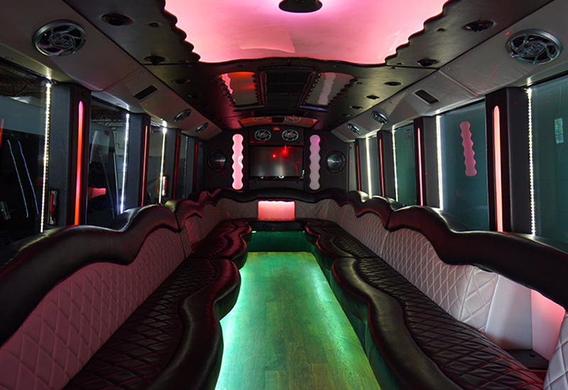 Windsor party buses with disco designs